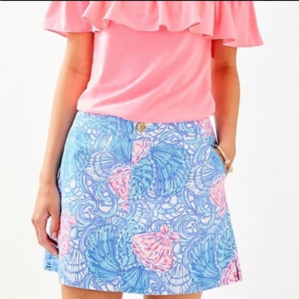 LILLY PULITZER BLUE HAVEN RAISING SHELL NICKI SKORT